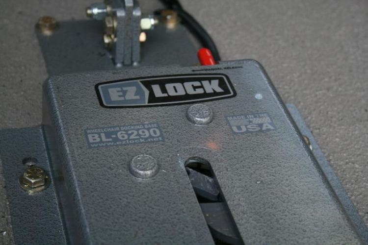 EZ Lock Wheelchair Docking System Handicap Vehicle Securement AMS Vans